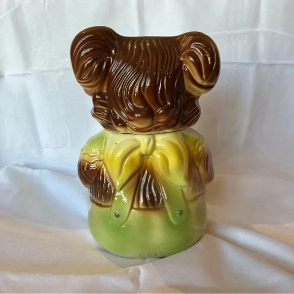 Vintage Ceramic American Bisque Bear Jar - Picture 4 of 6